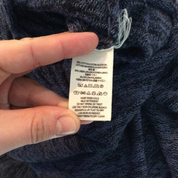 Free People Gotham Faux Wrapped Sweater Navy M - Picture 8 of 8